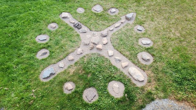 The stone Medicine Wheel seen from above
